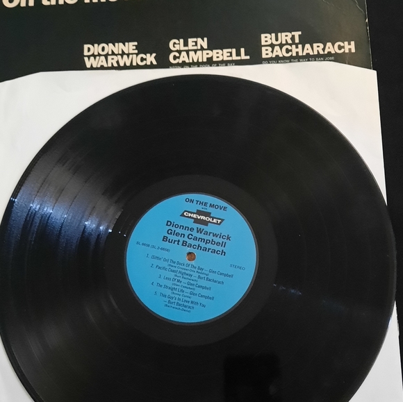 On The Move: Dionne Warwick, Glen Campbell, Burt Bacharach, Vinyl LP, 1969 - Picture 6 of 8